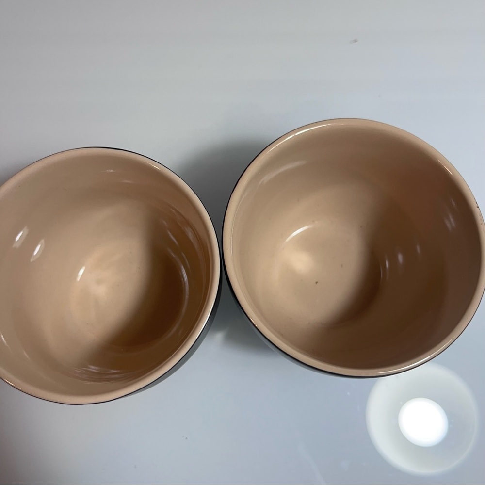Set of 2 Baileys Irish Cream "MINE" Mugs Matte Black & Cream Ceramic - Picture 3 of 6